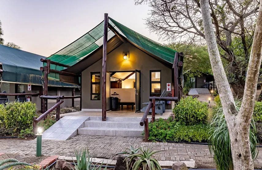 Luxury safari tent exterior at Zulu Nyala